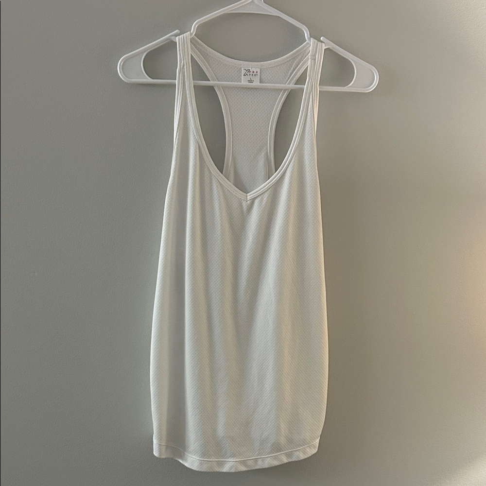 White Racerback Athletic Tank Top